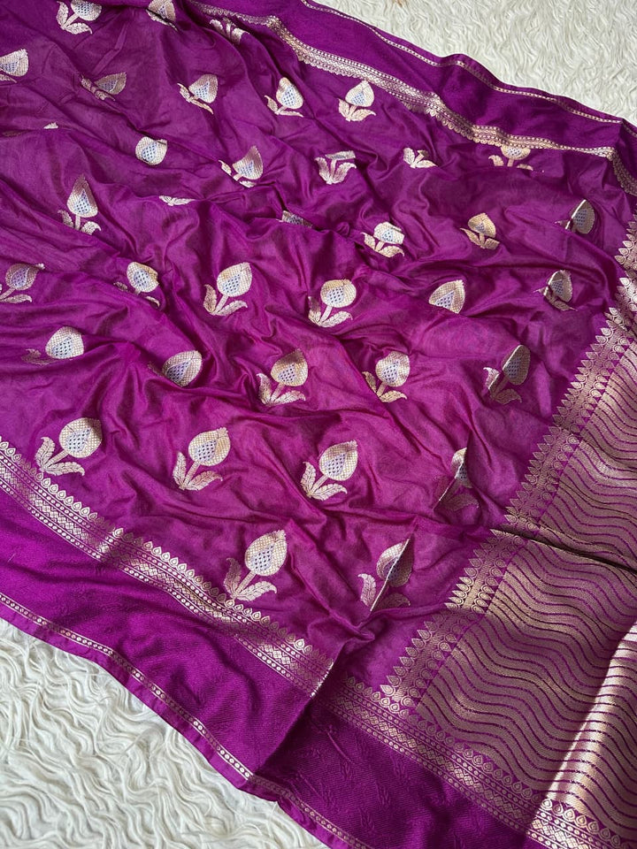 Exquisite Banarasi Semi Raw Mango Silk Saree
