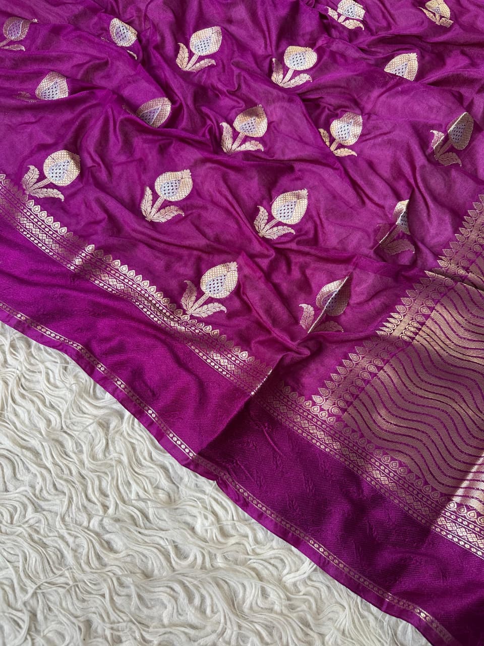Exquisite Banarasi Semi Raw Mango Silk Saree