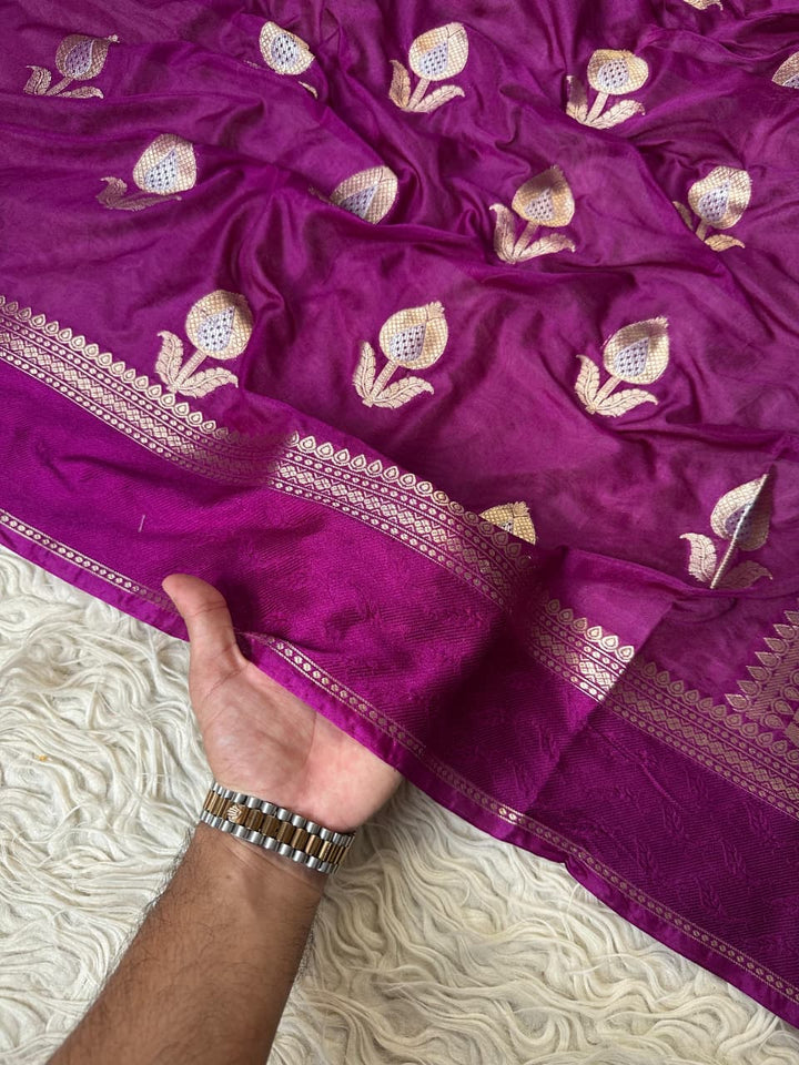 Exquisite Banarasi Semi Raw Mango Silk Saree