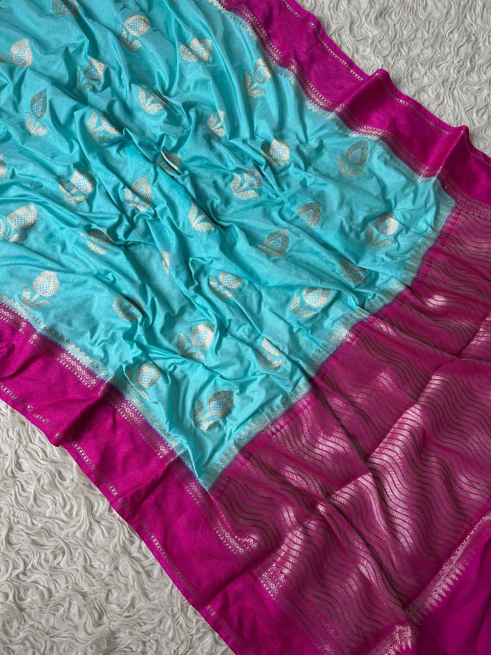 Exquisite Banarasi Semi Raw Mango Silk Saree