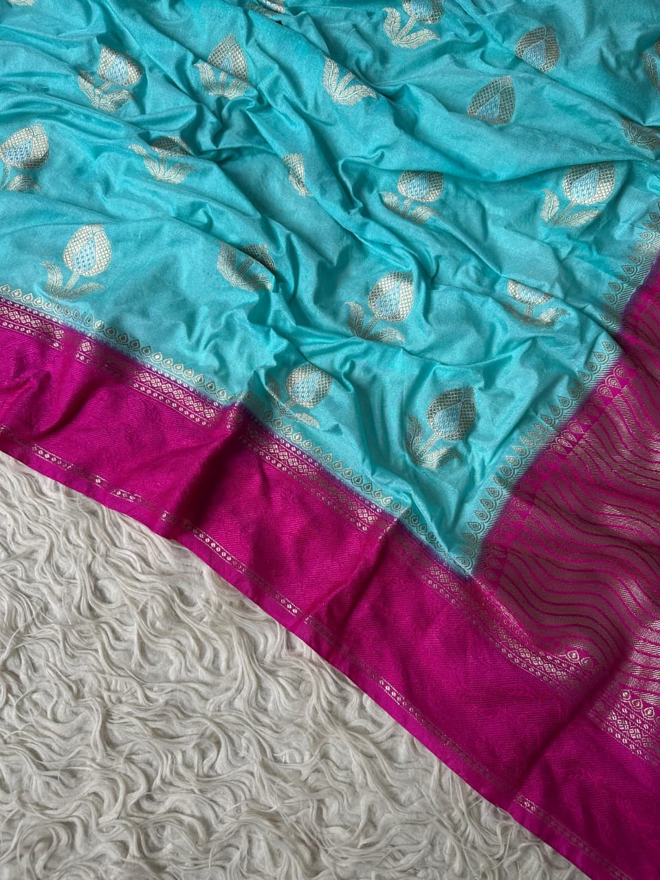 Exquisite Banarasi Semi Raw Mango Silk Saree