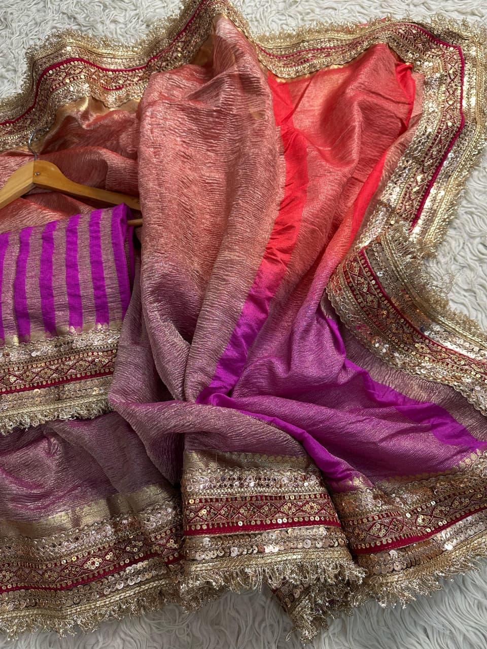 Elegant Banarasi Maharani Tissue Saree for Festive Wear