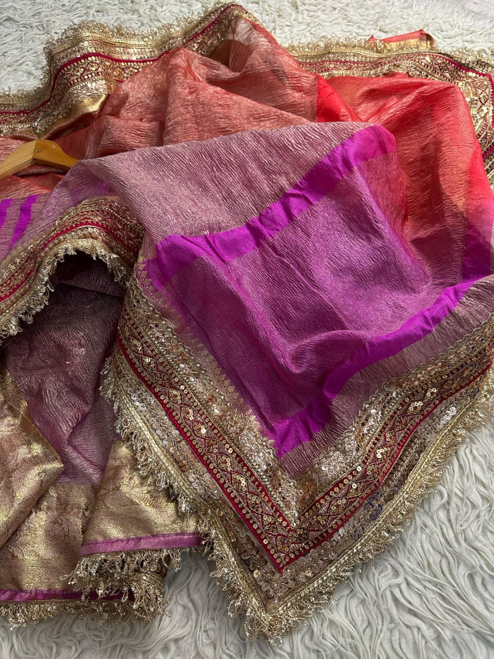 Elegant Banarasi Maharani Tissue Saree for Festive Wear