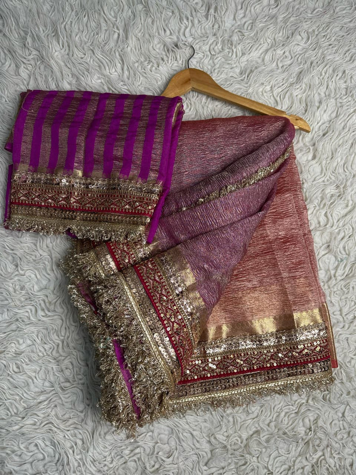 Elegant Banarasi Maharani Tissue Saree for Festive Wear