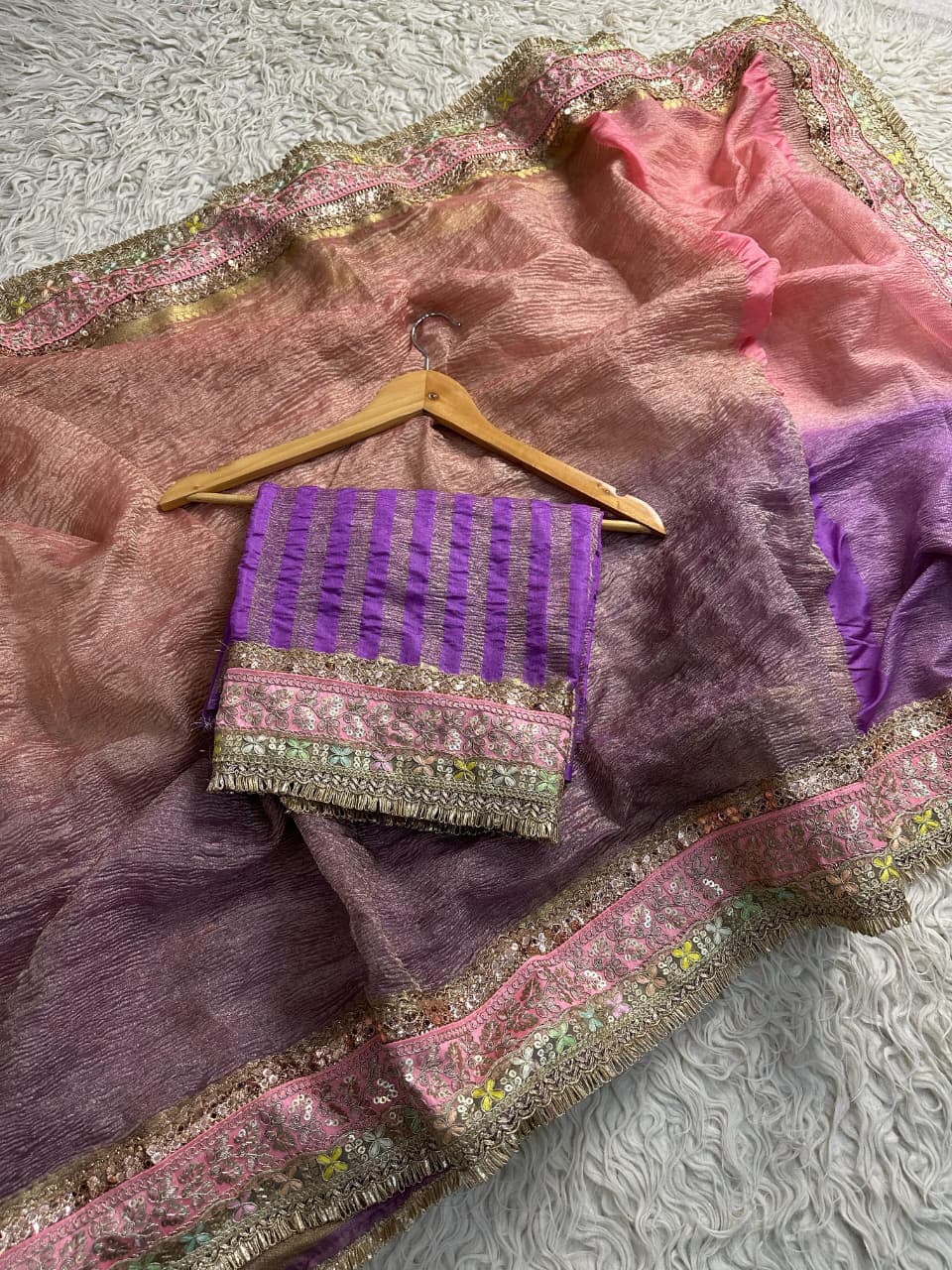 Elegant Banarasi Maharani Tissue Saree for Festive Wear