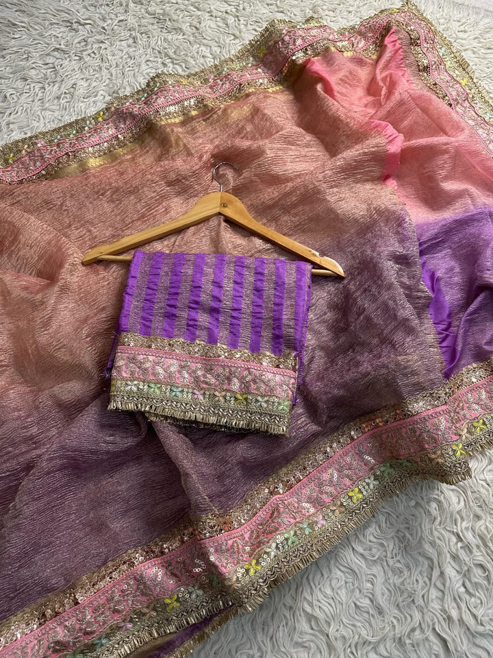 Elegant Banarasi Maharani Tissue Saree for Festive Wear