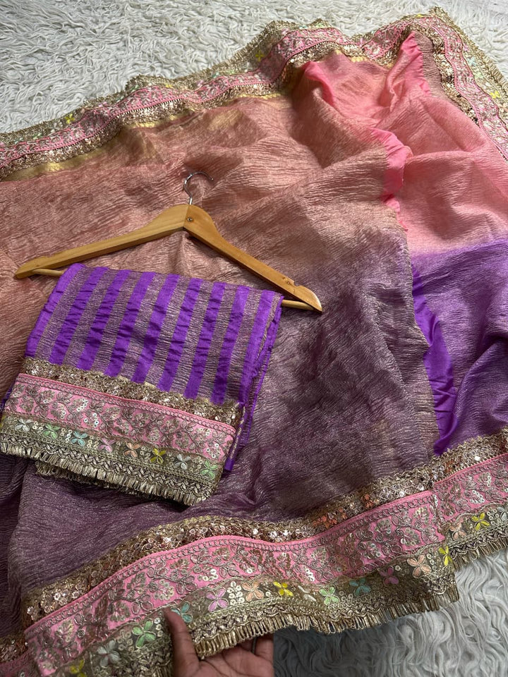 Elegant Banarasi Maharani Tissue Saree for Festive Wear