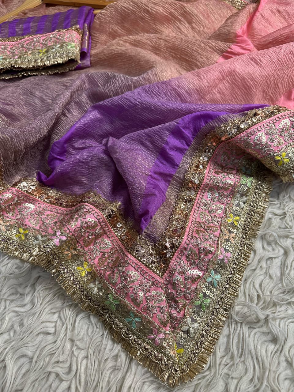 Elegant Banarasi Maharani Tissue Saree for Festive Wear