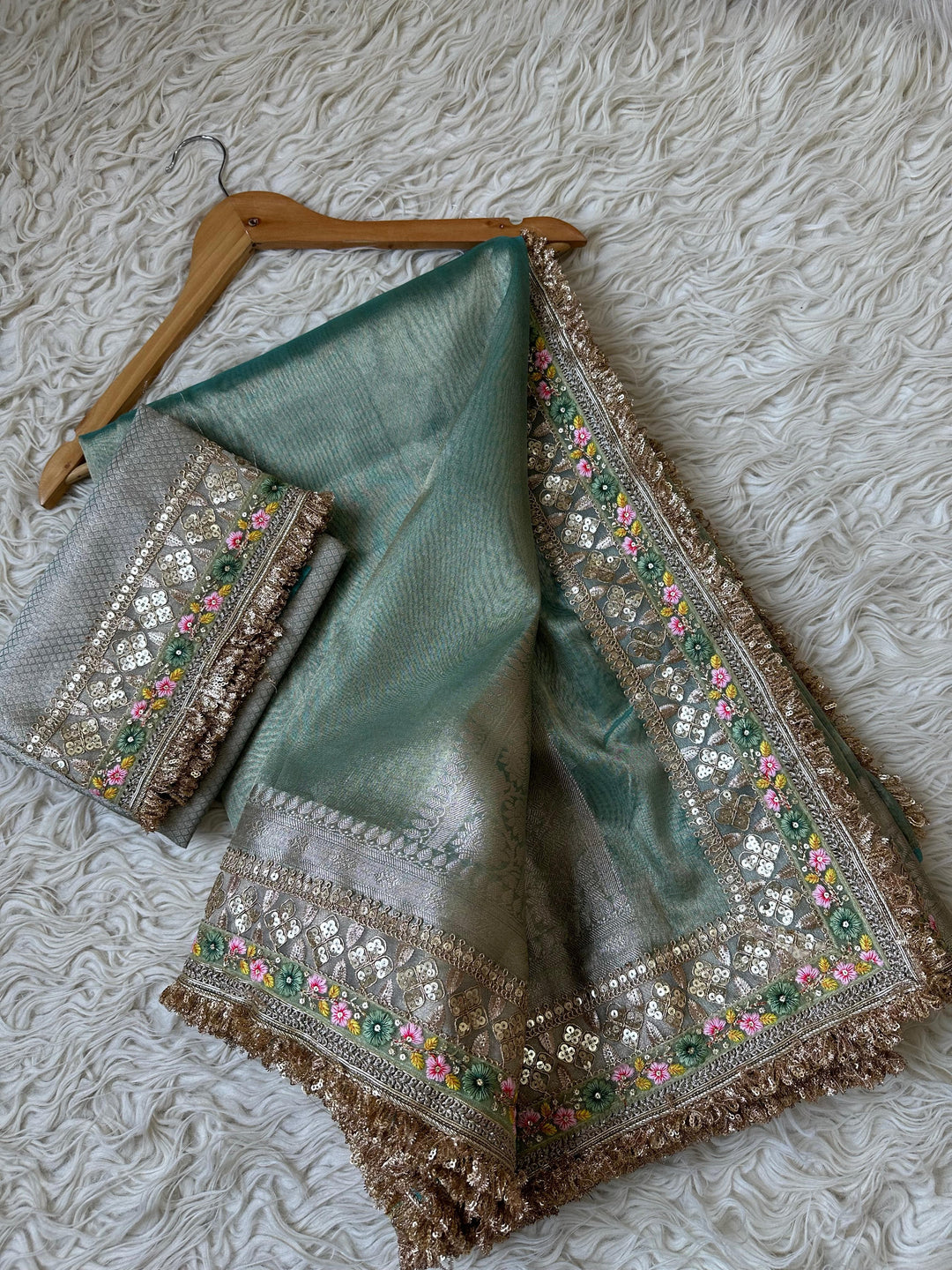 Elegant Mughlai Silk Saree for Festive Occasions