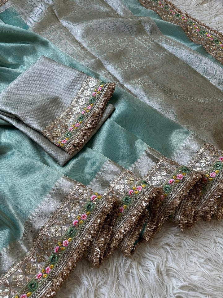 Elegant Mughlai Silk Saree for Festive Occasions