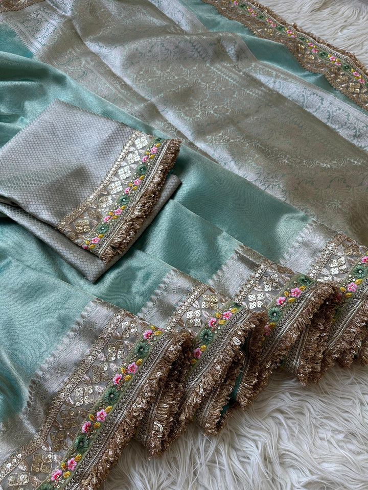 Elegant Mughlai Silk Saree for Festive Occasions