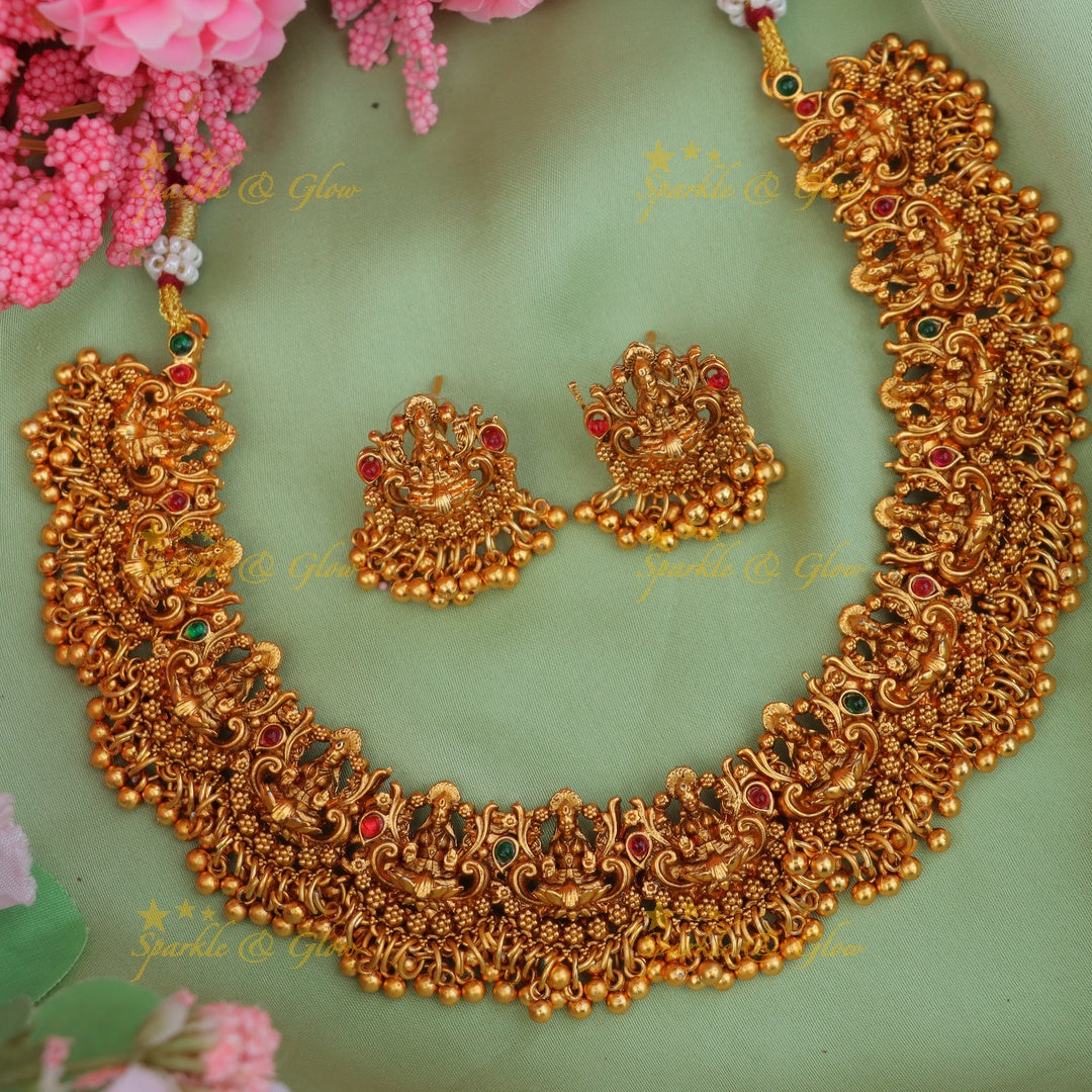 Exquisite Temple Lakshmi Bridal Necklace Collection