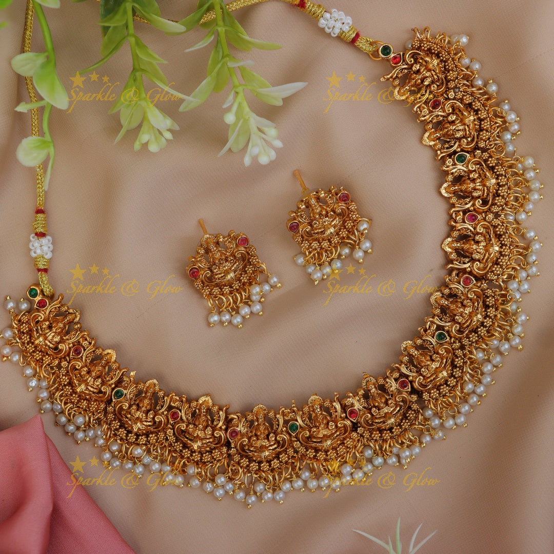 Exquisite Temple Lakshmi Bridal Necklace Collection