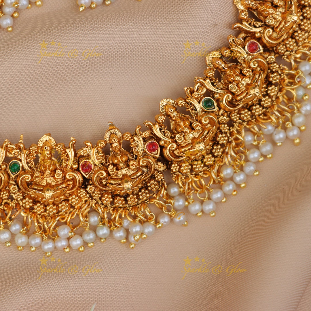 Exquisite Temple Lakshmi Bridal Necklace Collection