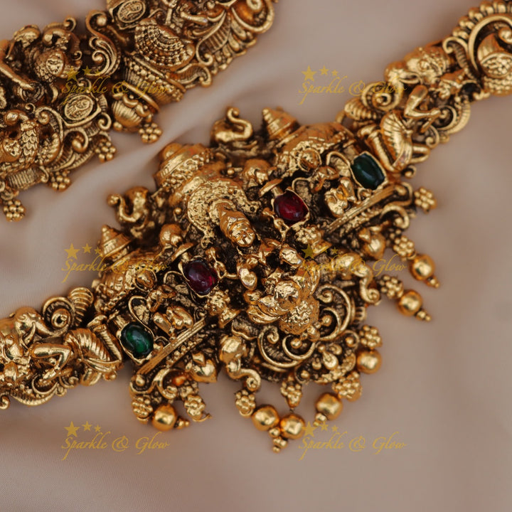 Luxurious Temple Bridal Necklace Set for Weddings