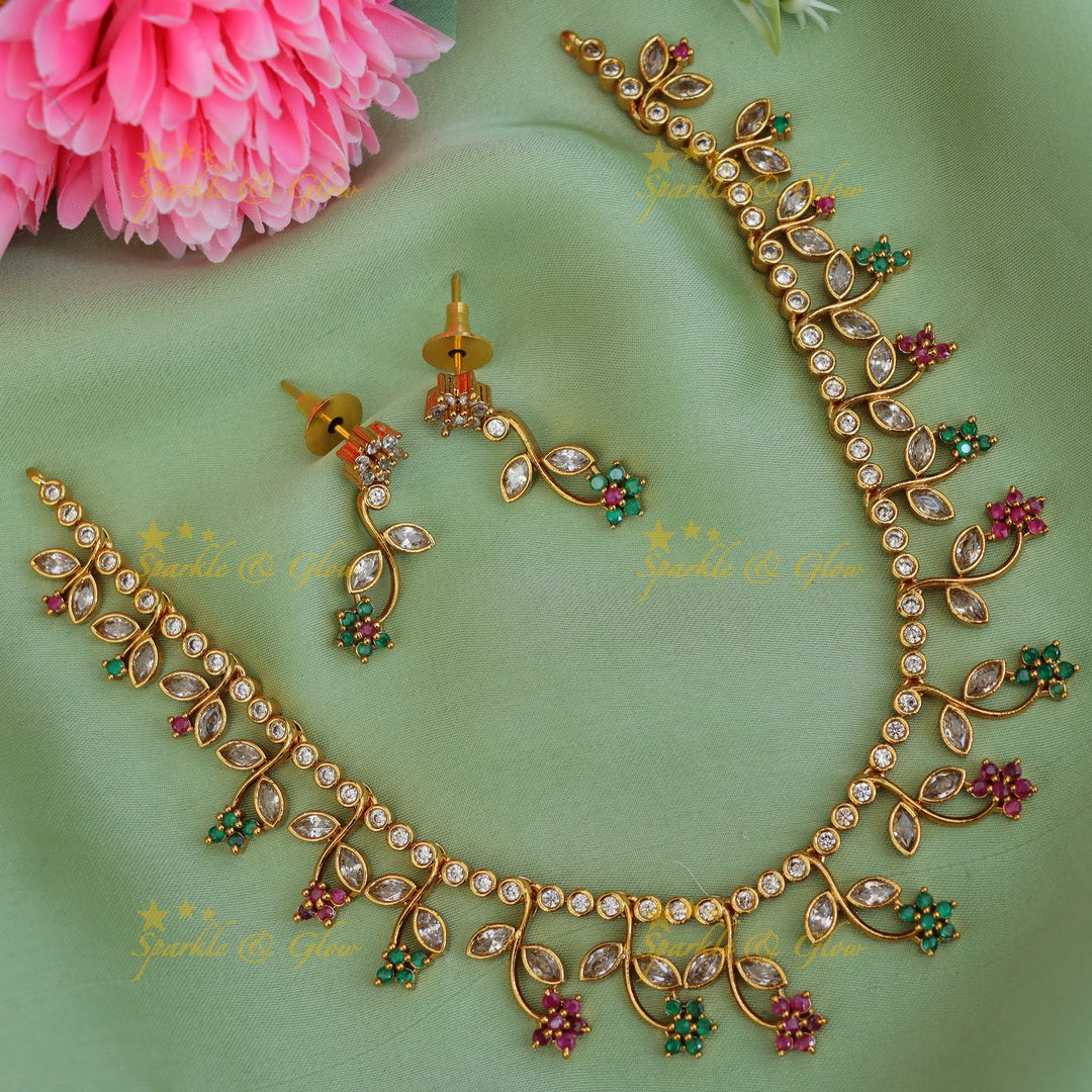 Exquisite Diamond Necklace Set for Festive Occasions
