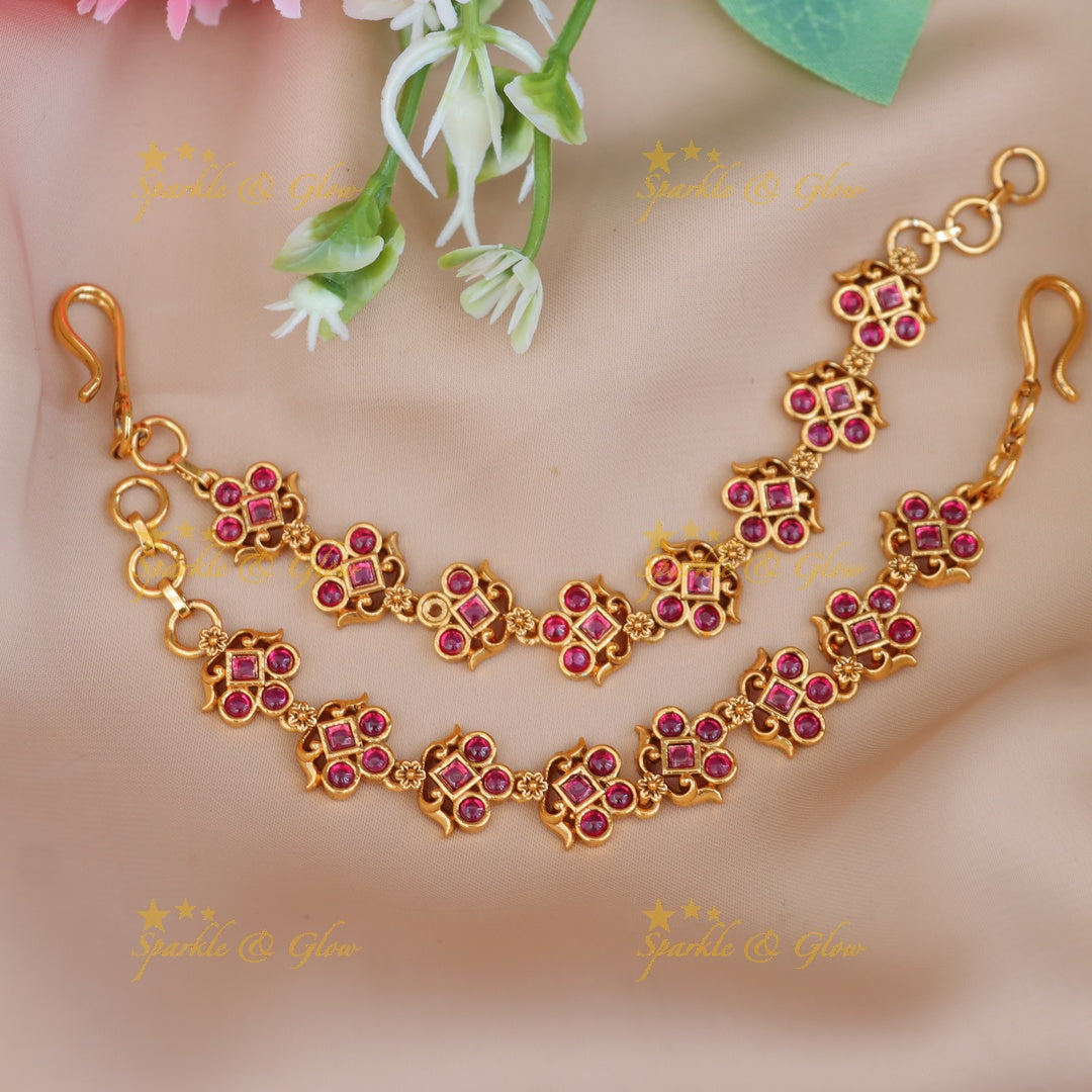 Exquisite Kemp Floral Earchain – Perfect Festive Glamour