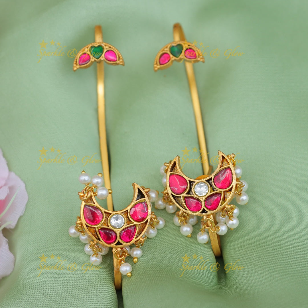 Exquisite Floral Chandbali Earrings - Perfect for Weddings