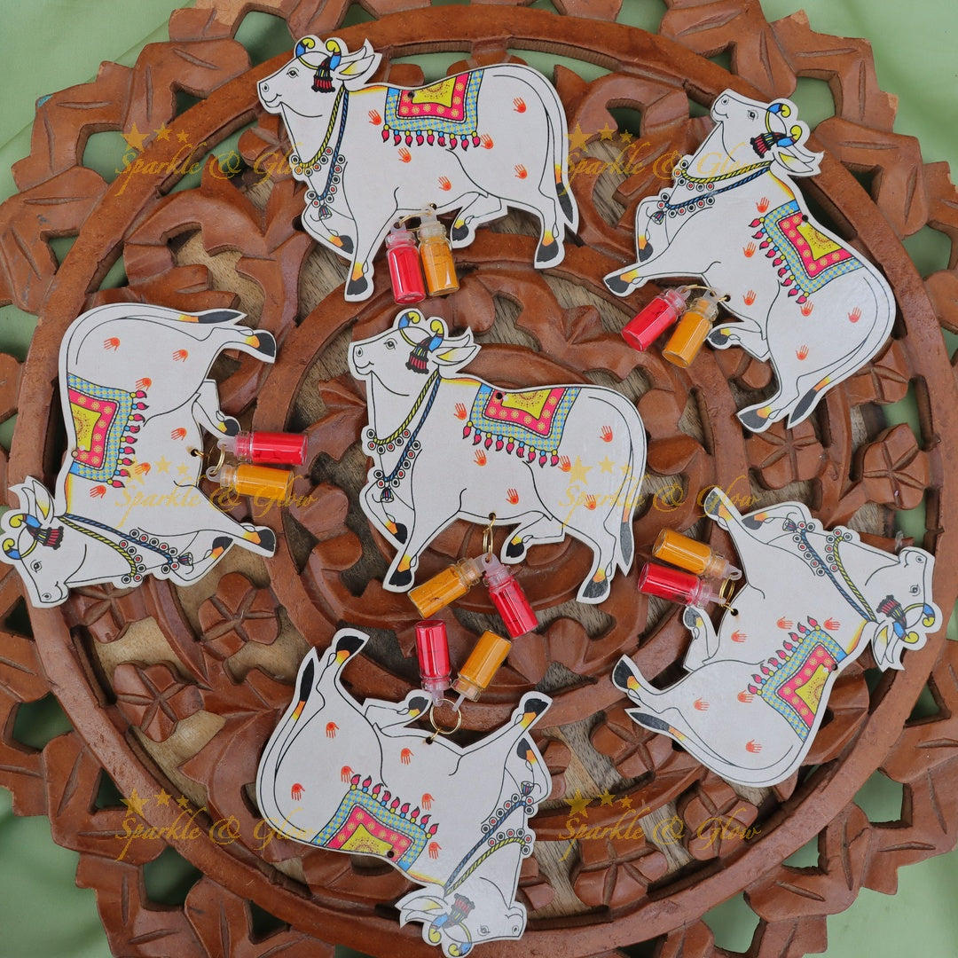Charming Decorative Tamboola Cow Cutouts for Festivals
