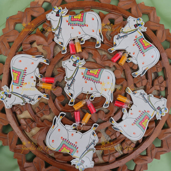 Charming Decorative Tamboola Cow Cutouts for Festivals