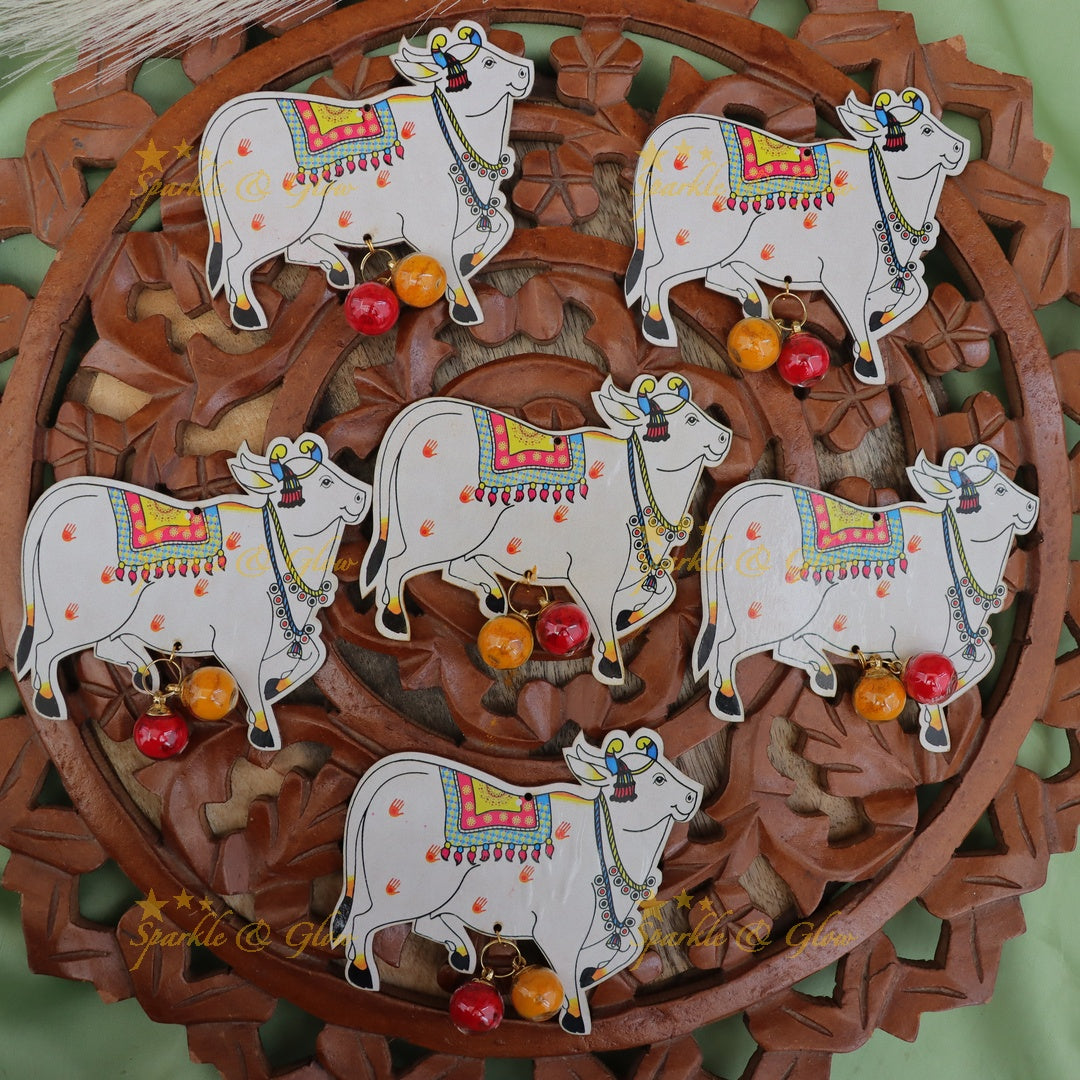 Charming Decorative Tamboola Cow Cutouts for Festivals