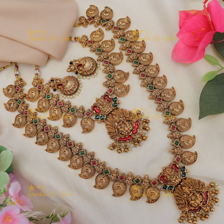 Exquisite Mango Bridal Necklace Set - Ideal for Weddings