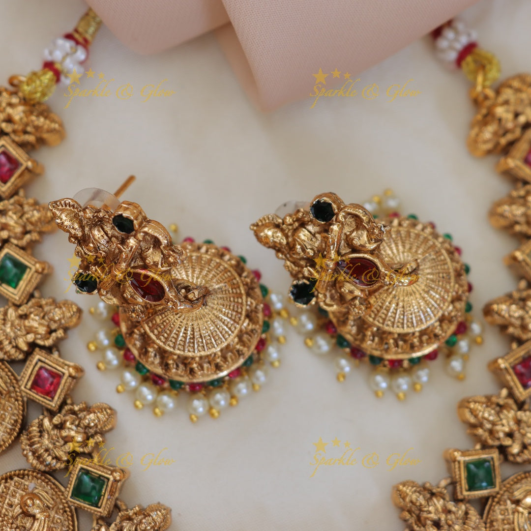 Exquisite Mango Bridal Necklace Set - Ideal for Weddings