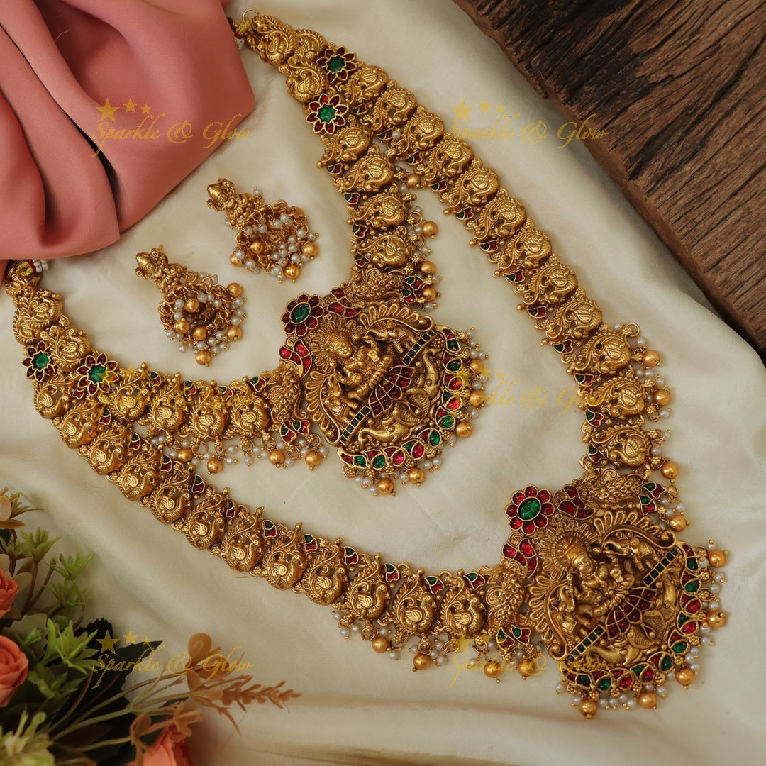 Exquisite Lakshmi Peacock Bridal Jewellery Set Online