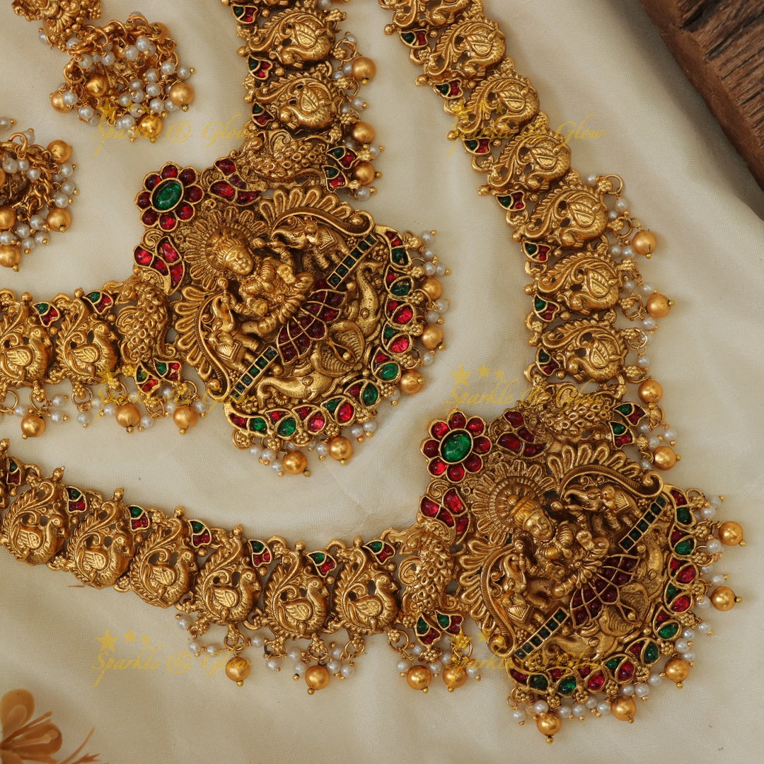 Exquisite Lakshmi Peacock Bridal Jewellery Set Online