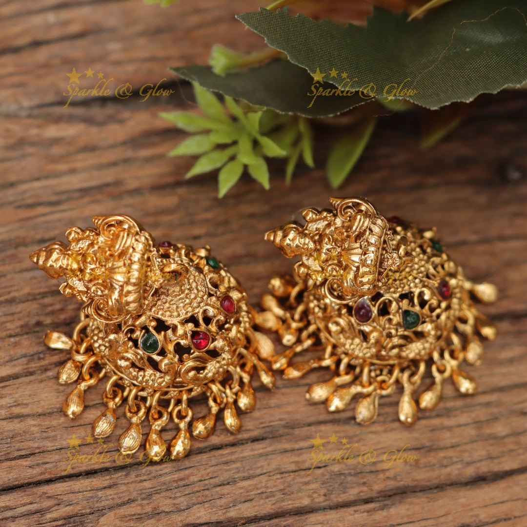 Exquisite Idol Lakshmi Peacock Bridal Necklace