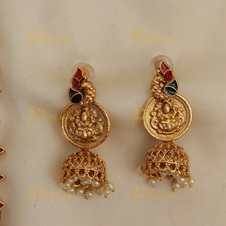 Exquisite Lakshmi Coin Kemp Necklace for Brides