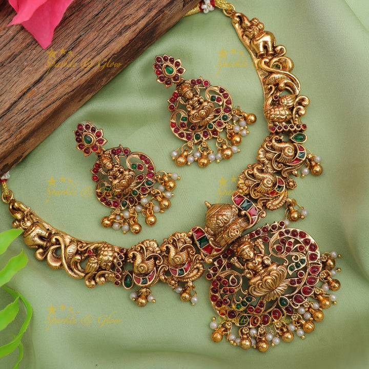 Splendid Kemp Lakshmi Necklace - Captivating Festive Jewelry