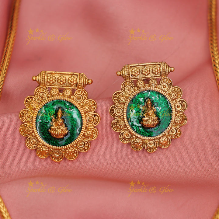 Kerala Lakshmi Heart Necklace - Traditional Elegance