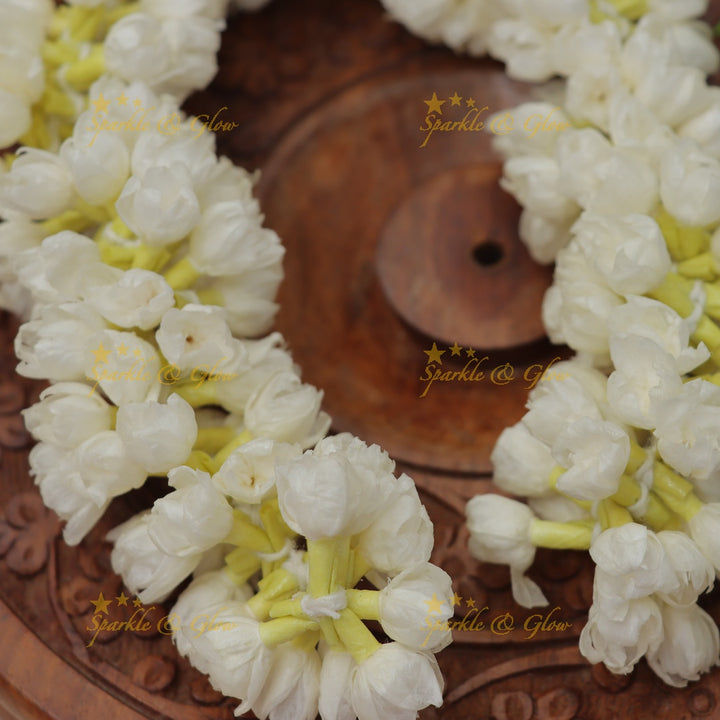 Enchanting Floral Gundu Malli Gajra for Festive Elegance - 1 Mollam