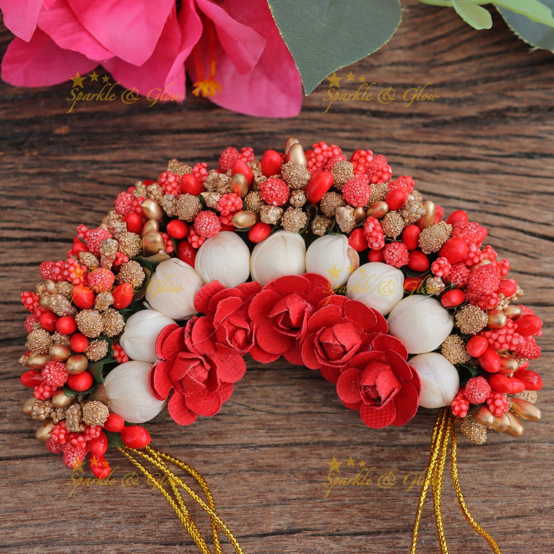 Exquisite Floral Hair Gajra - Festive Elegance