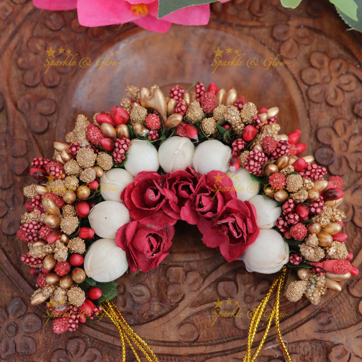 Exquisite Floral Hair Gajra - Festive Elegance