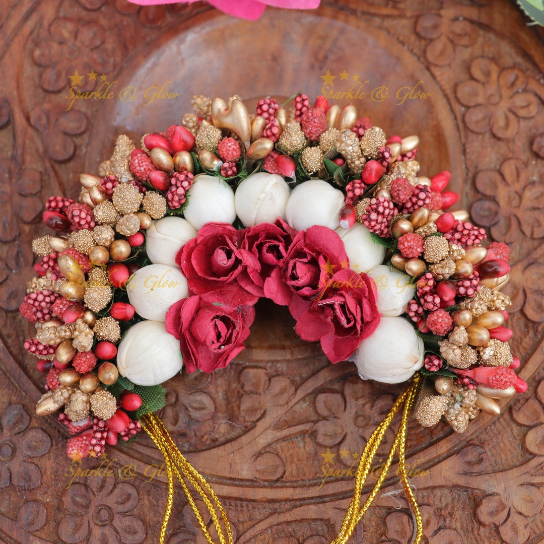 Exquisite Floral Hair Gajra - Festive Elegance