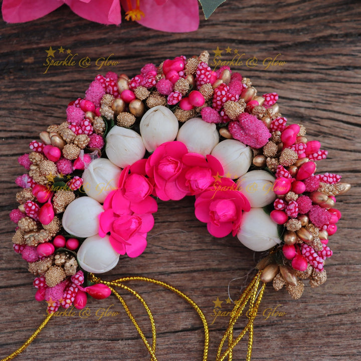 Exquisite Floral Hair Gajra - Festive Elegance