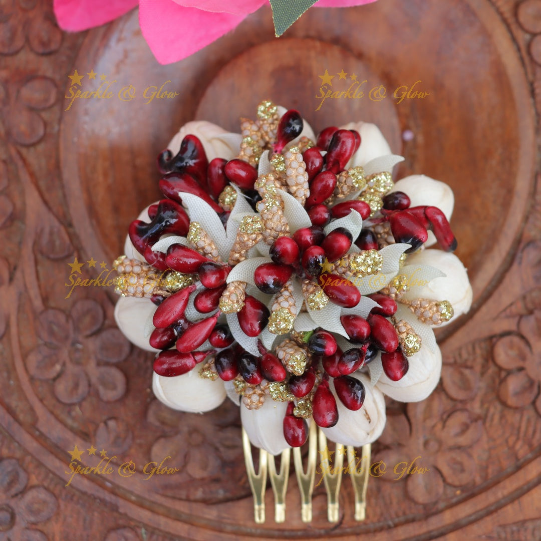 Exquisite Floral Gold Hairpin for Festive Elegance