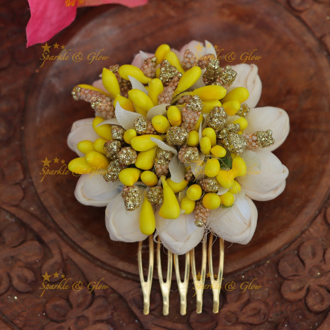 Exquisite Floral Gold Hairpin for Festive Elegance