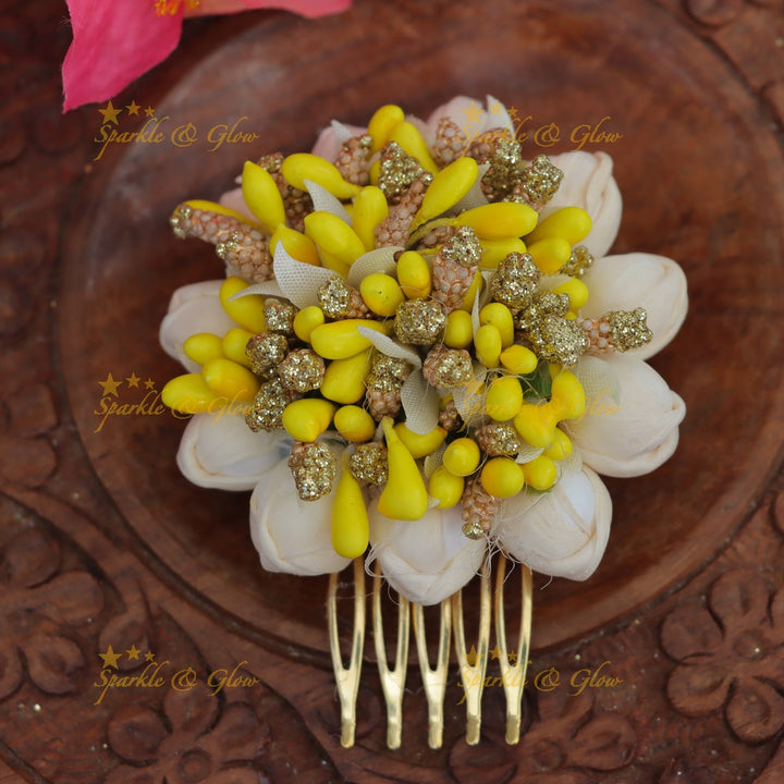 Exquisite Floral Gold Hairpin for Festive Elegance