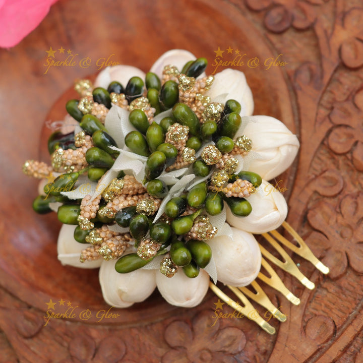 Exquisite Floral Gold Hairpin for Festive Elegance