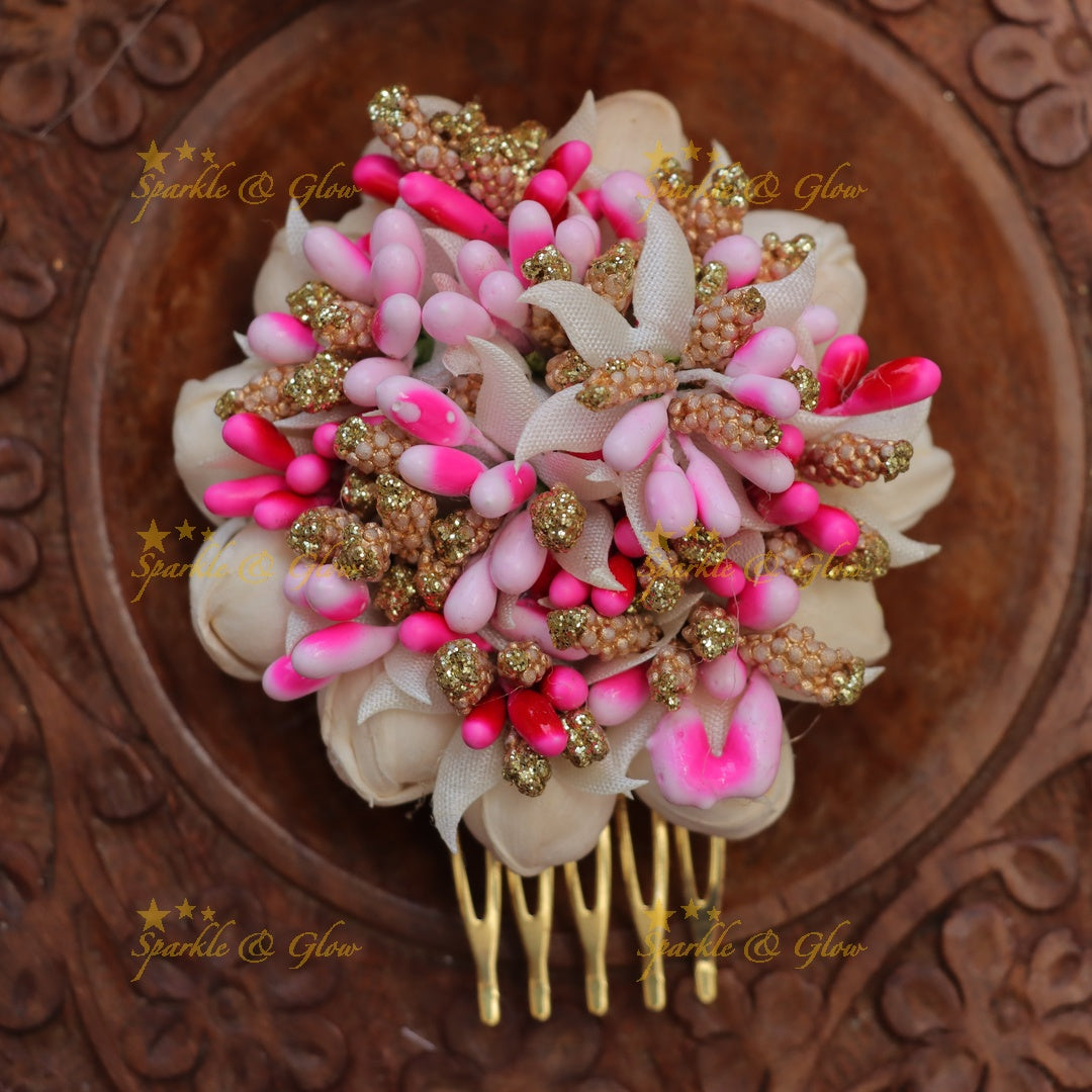 Exquisite Floral Gold Hairpin for Festive Elegance