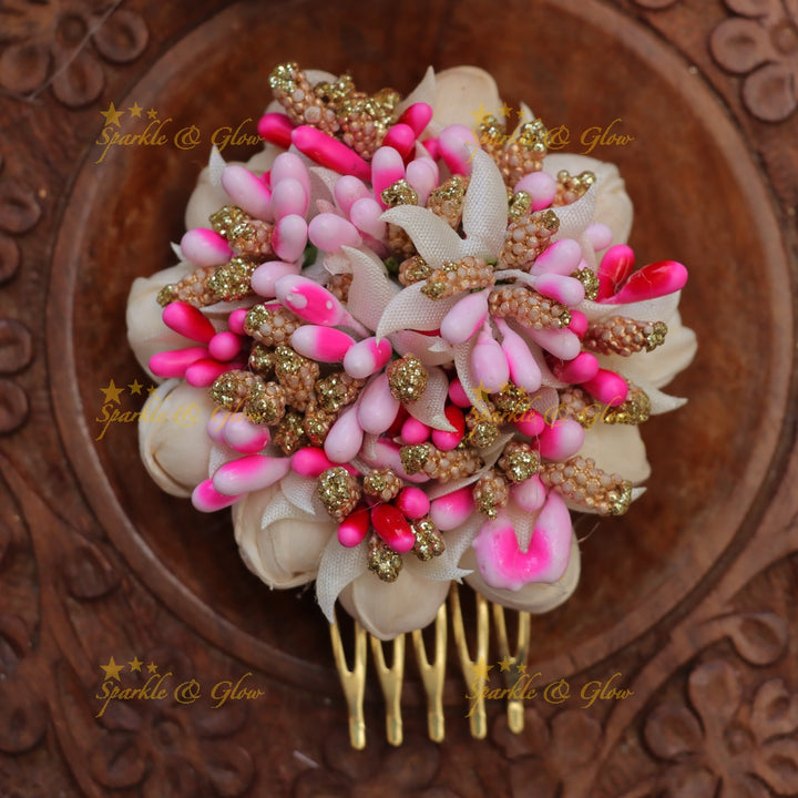 Exquisite Floral Gold Hairpin for Festive Elegance