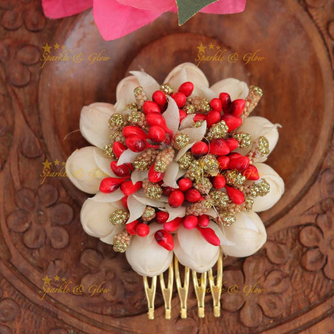 Exquisite Floral Gold Hairpin for Festive Elegance