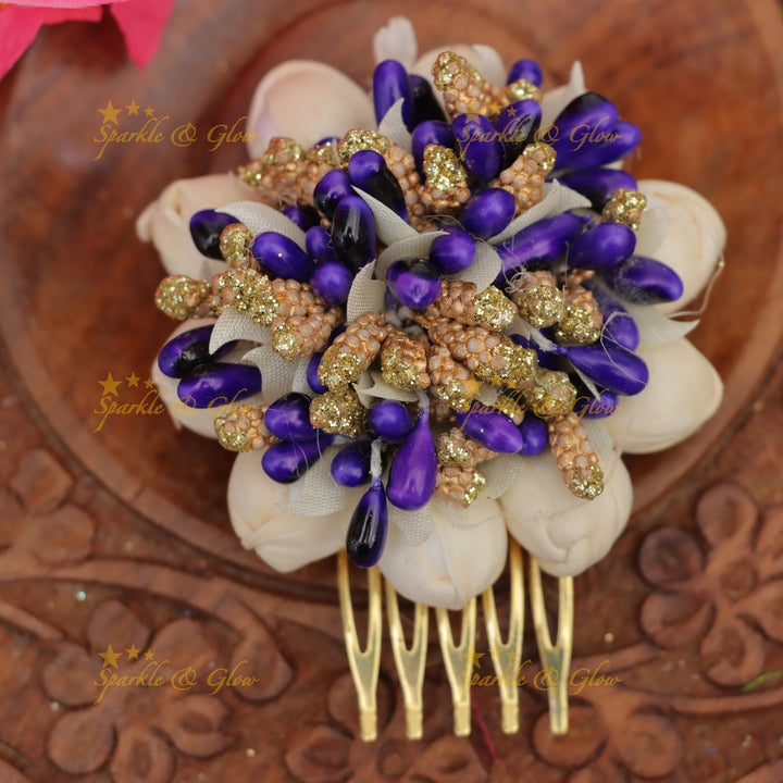 Exquisite Floral Gold Hairpin for Festive Elegance