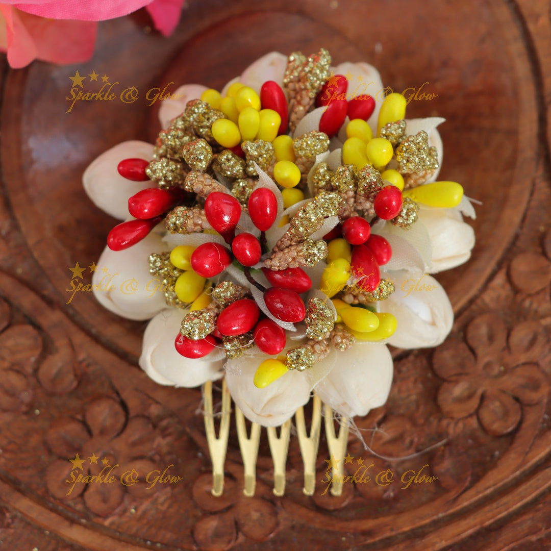 Exquisite Floral Gold Hairpin for Festive Elegance