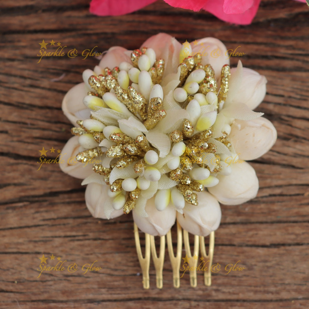 Exquisite Floral Gold Hairpin for Festive Elegance