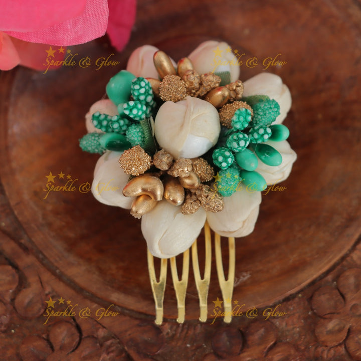 Elegant Jasmine Hairpin for Festive Celebrations