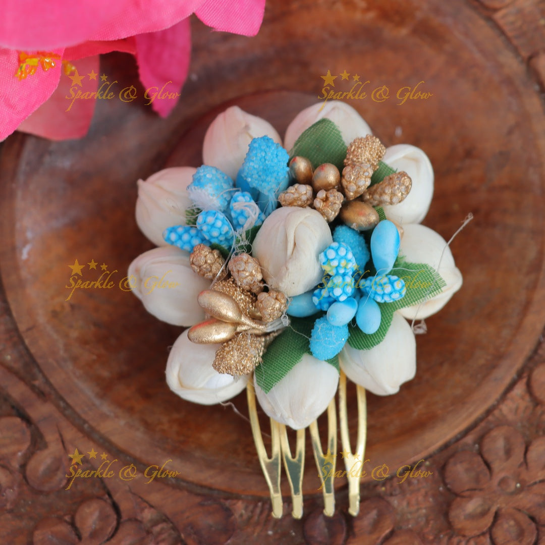 Elegant Jasmine Hairpin for Festive Celebrations